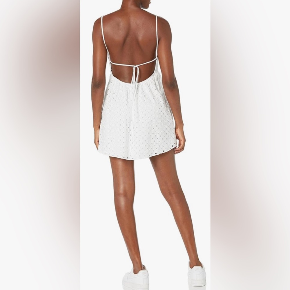 Show Me Your Mumu Out Of Town Mini White Eyelet Dress